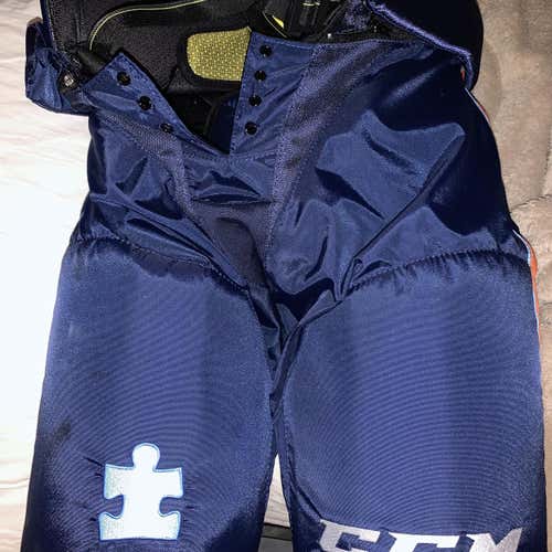 Blue New Medium CCM Tacks 65c Hockey Pants