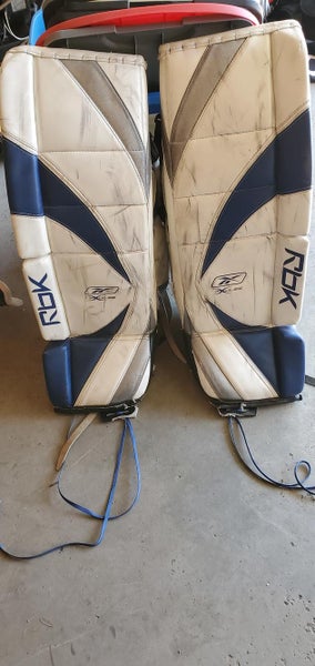 Blue Used Senior 34" + 1" Reebok XPulse Goalie Leg Pads