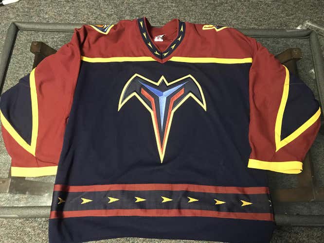 Reebok Atlanta Thrashers Team Issued Jersey Navy Sz 54