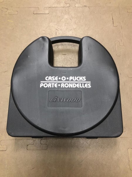 Hockey Puck Travel Case + 32 Manchester Monarchs Pucks
