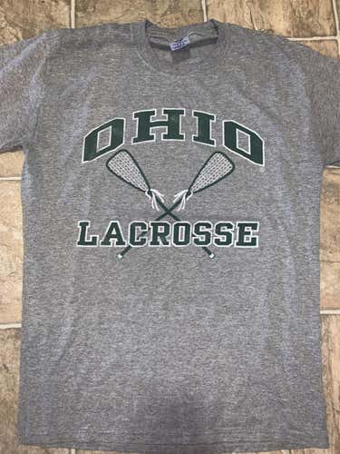 Ohio University Lacrosse Gray Unisex Medium  Shirt
