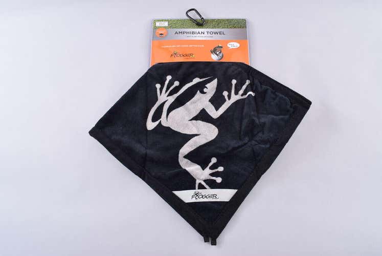 Frogger Wet And Dry Amphibian Towel Black/Grey Golf Club Cleaner PGA