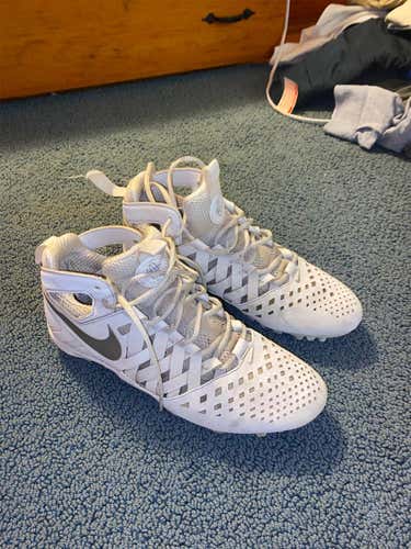Nike Huarache White Lacrosse Cleats Size 11!!!!