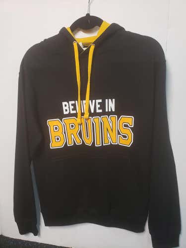 NEW- Boston - Believe In Bruins - Black Hoodie- Small