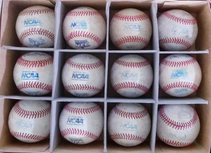 Rawlings Game Used NCAA Northeast Conference NECBaseballs, 12 Pack