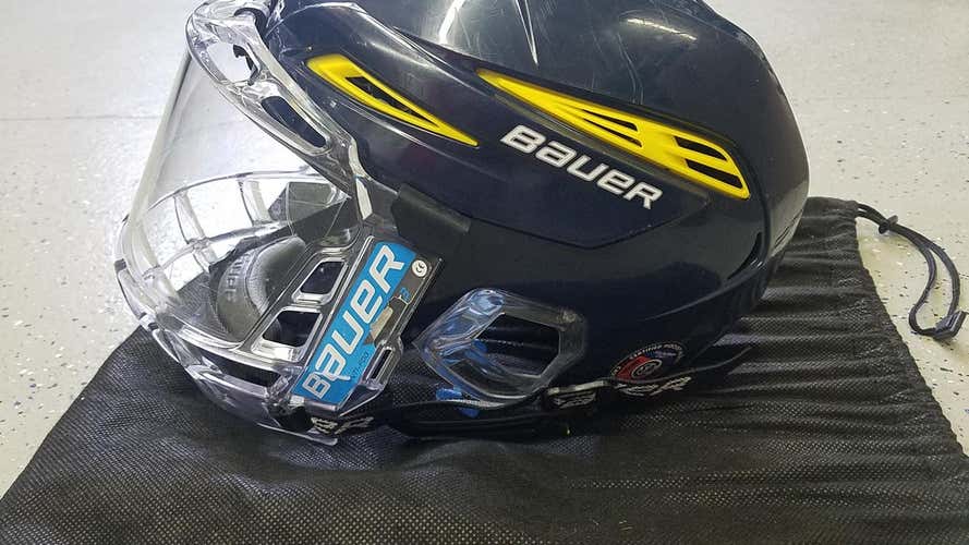 Blue Used Medium Bauer IMS 11.0 Helmet with Concept 3 shield