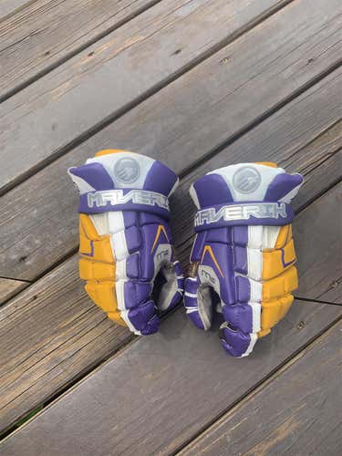 Purple Used Maverik M4 13" Lacrosse Gloves
