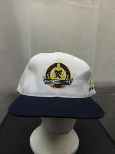 Vintage 1997 US Open Golf Hat Congressional Leather Strap Back