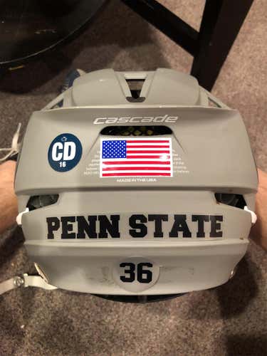 Penn State Issued Gray Used Player Cascade R Helmet