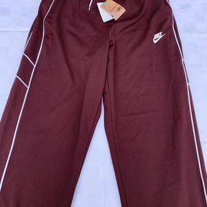 New classic Adult Men's Large Nike track Pants- Burgundy color