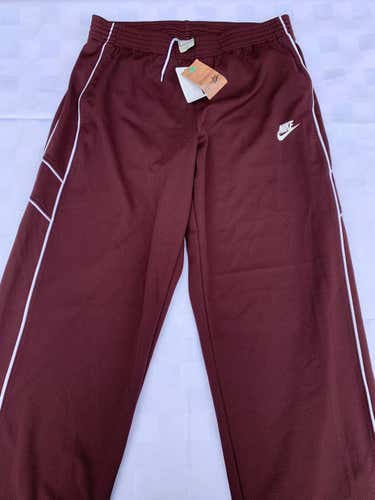 New classic Adult Men's Large Nike track Pants- Burgundy color
