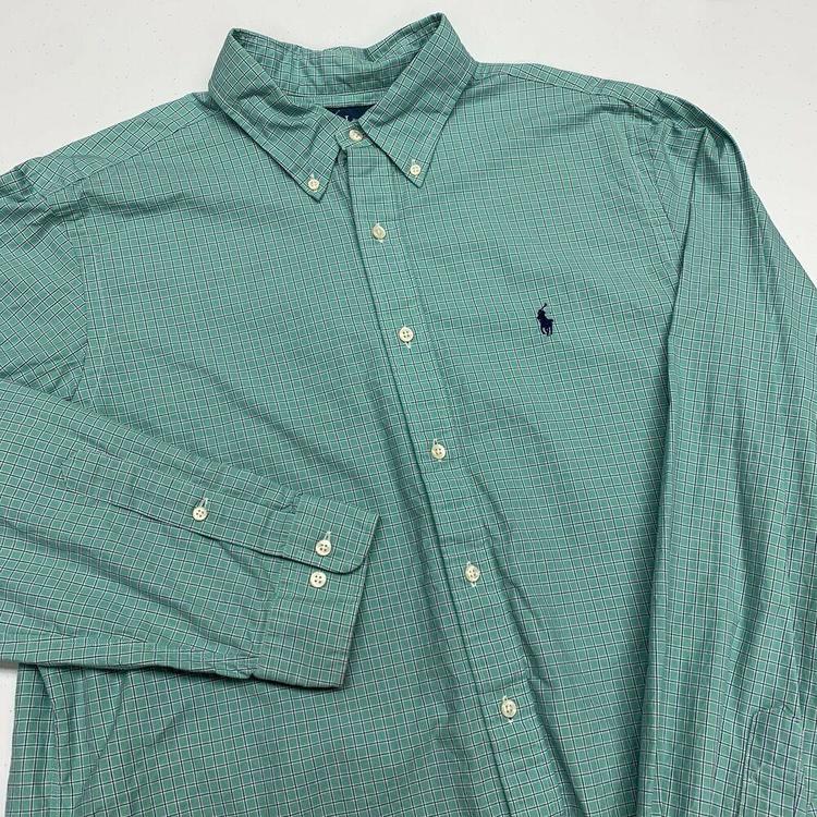 ralph lauren green button down