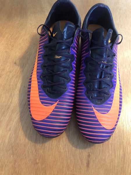 Purple Men's Molded Cleats Nike Mercurial Vapor 11 Cleats SIZE 10