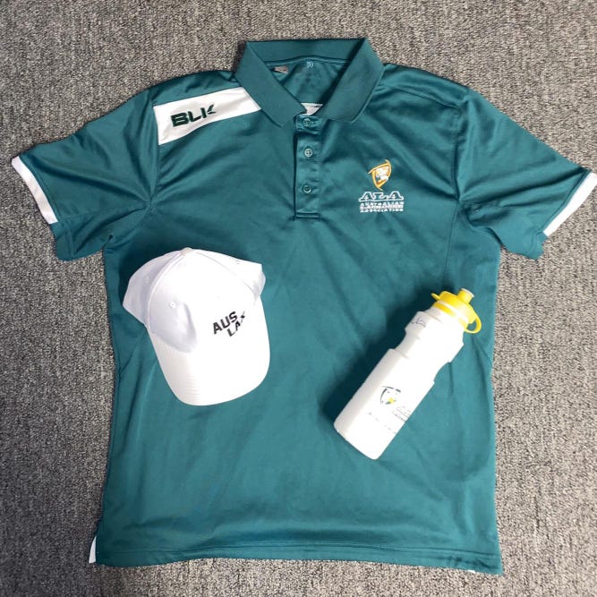 Australia National Team Coaching Pack Shirt Green Hat Bottle