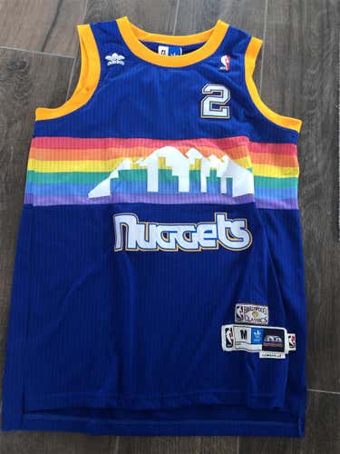 Alex English Denver Nuggets AdidasBlue Men's Medium Adidas Jersey