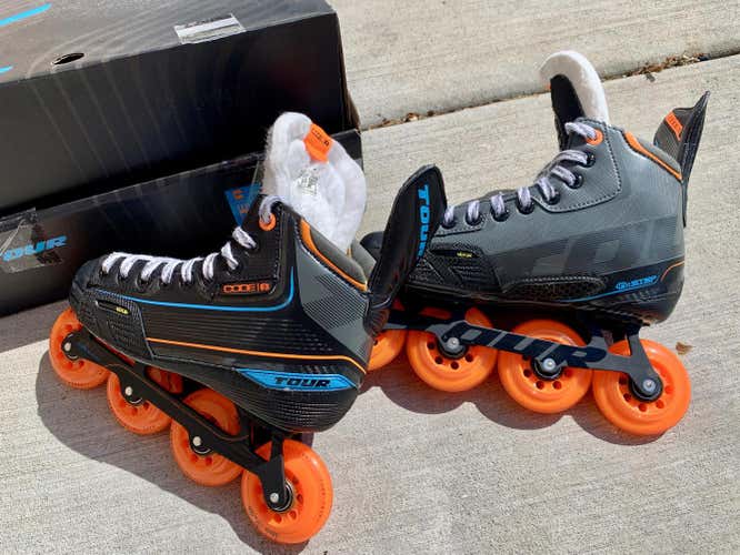 Used Senior Tour Code 1 Inline Hockey Skates D&R (Regular) Size 6