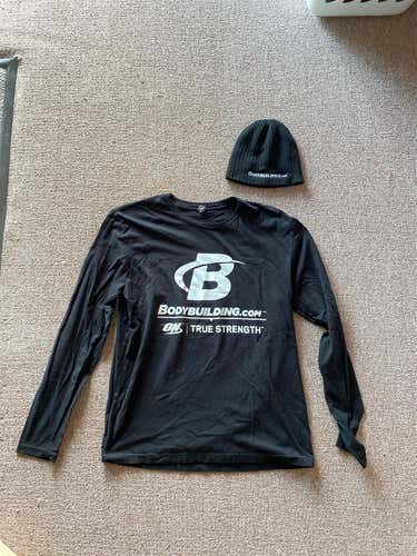 Bodybuilding Combo Set (LS Shirt/Winter Hat)