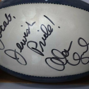 Authentic Autographed Football To Be Identified Player number #73