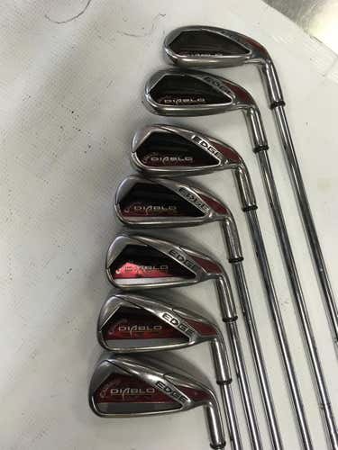 Used Right Handed Diablo Edge Regular Flex Steel Shaft Iron Set