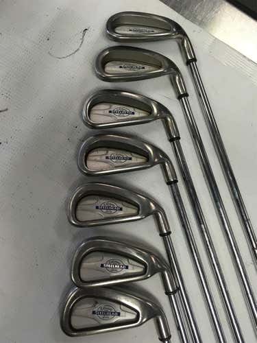 Used Right Handed X-14 Regular Flex Steel Shaft Iron Set