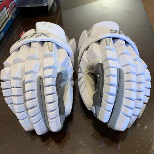 White STX Rzr Lacrosse Gloves