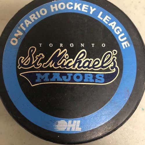 St Michaels Majors OHL Game Used Official Game Puck