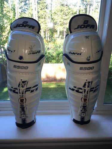 Used Senior Jofa Hyper X 6500 Shin Pads Pro Stock 15" **RARE**