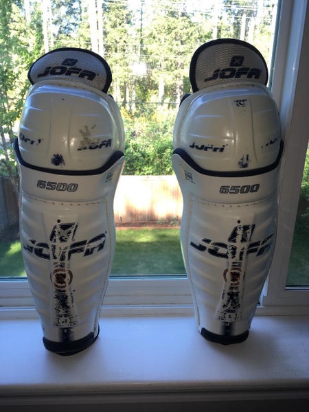 Used Senior Jofa Hyper X 6500 Shin Pads Pro Stock 15" **RARE**