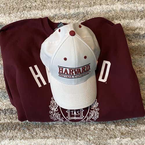 Harvard University Hat And Sweatshirt Bundle