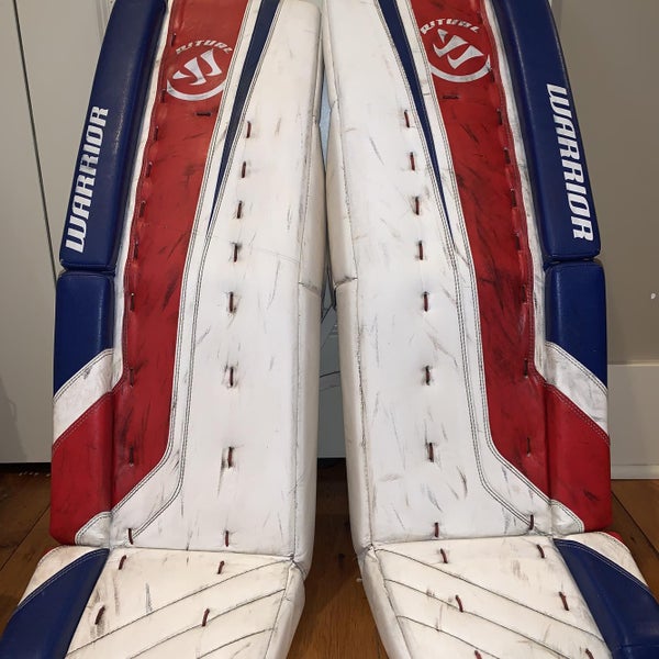 Blue Used 35" Warrior Ritual G4 Goalie Leg Pads