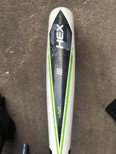 Used  Alloy Hex Alloy 2 (-10) 18 oz 28" Bat