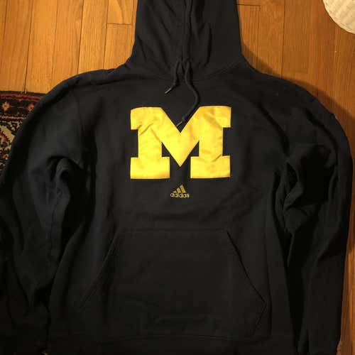 Navy Blue Michigan Men's Large Adidas Sweatshirt