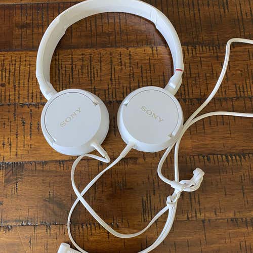 White New Sony Headphones