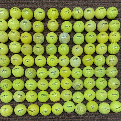 90 Used Yellow Golf Balls