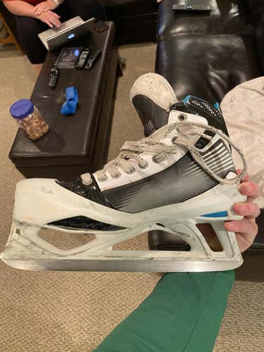 Senior Used Bauer Reactor 6000 Hockey Goalie Skates D&R (Regular) Size 10