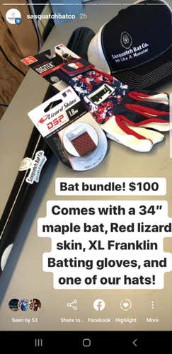 Sasquatch Wood Bat bundle deal (-3) 31 oz 34"