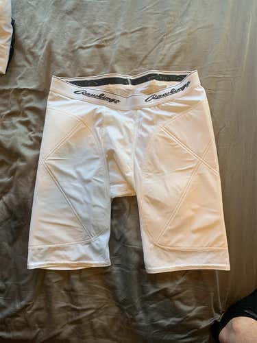 White Men's XL Rawlings Compression Shorts