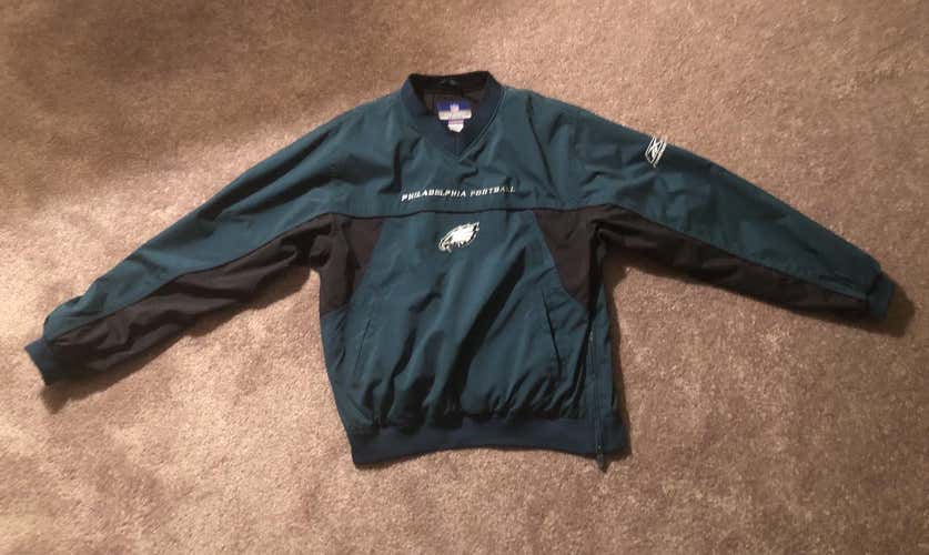Philadelphia Eagles Green Medium Reebok Jacket - No Hood, Barely Worn