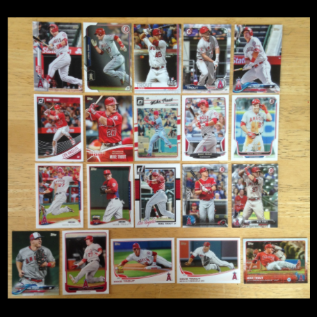 LOT OF 20 *DIFFERENT* Mike Trout Baseball Cards