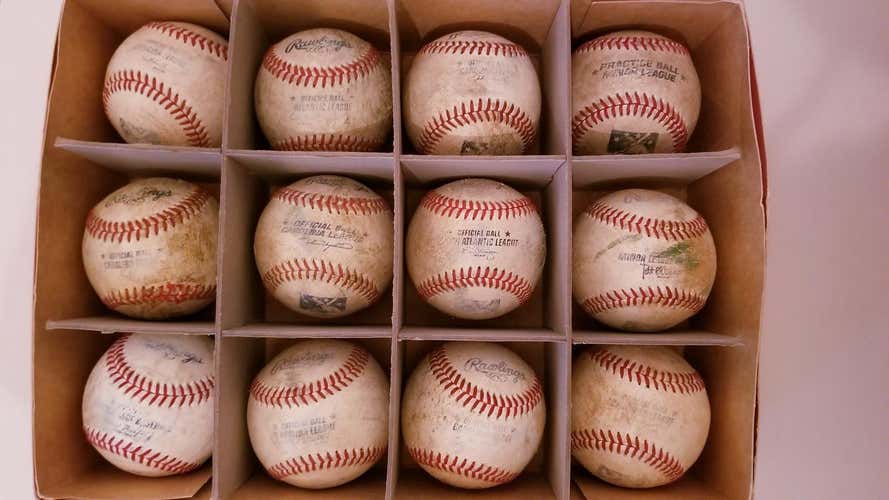 Game Used Rawlings Minor League Baseballs 12 Pack