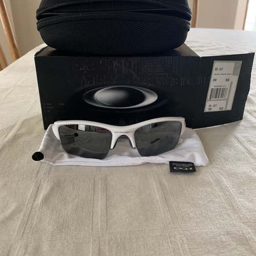 White/Gray Oakley Flak Jacket XLJ Sunglasses