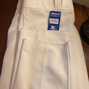 Adult XXL White Mizuno Pants opened bottom