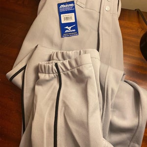 Mizuno Gray W/ Black Piping Adult XL Pants Hemmed bottom