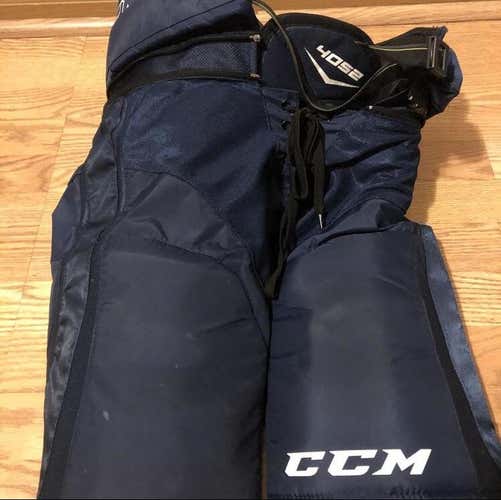 Blue Used Large CCM Tacks 4052 Hockey Pants
