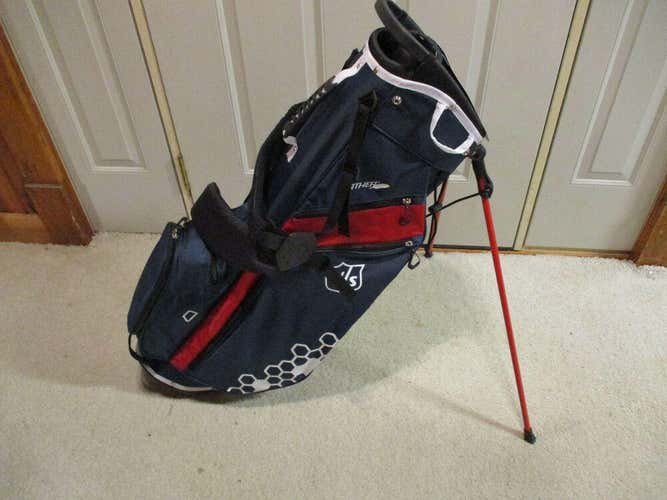 New Wilson Staff Golf Feather Stand Bag Navy/Red/White