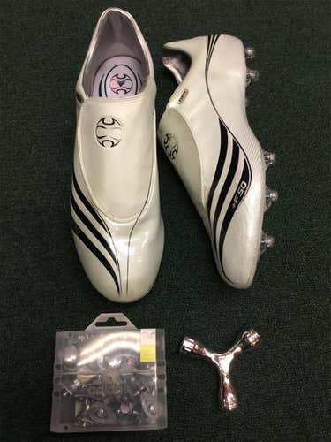 White Unisex Detachable Cleats Adidas + F50.7 Tunit FG/SG Cleats