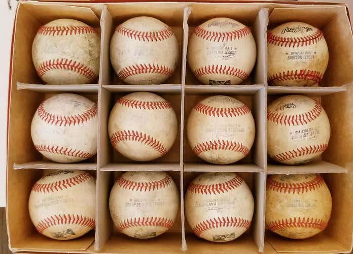 Used Rawlings Official Minor League Baseballs 12 Pack