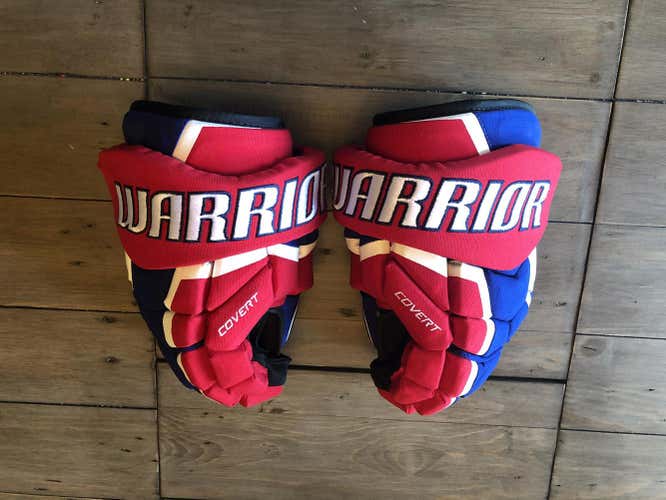 Blue New Senior Warrior Covert Pro Plus Gloves 13" Pro Stock