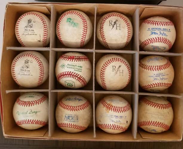 Used Rawlings Baseballs 12 Pack