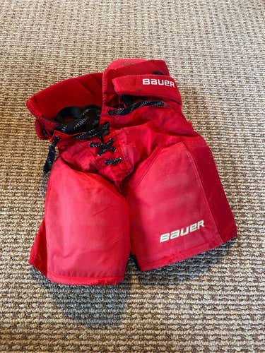 Red Used Medium Bauer Vapor x100  Hockey Pants